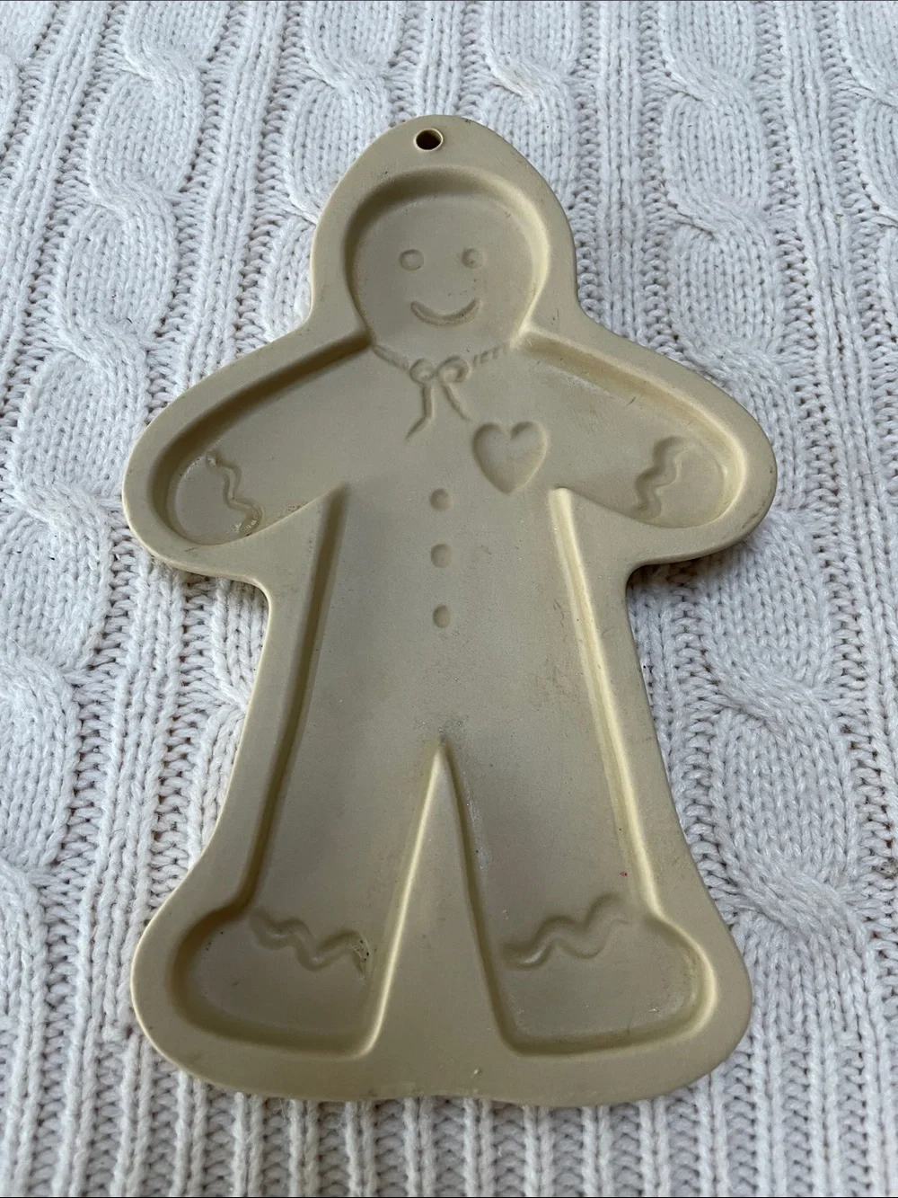 VTG 1992 Brown Bag Cookie Art Gingerbread Mold - Beige